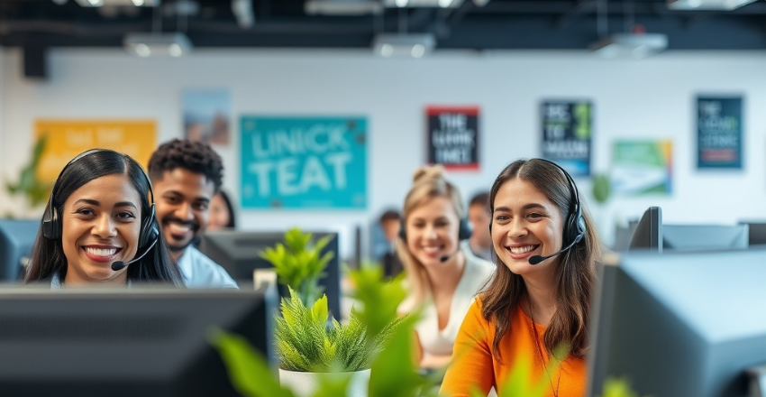 Support agent assisting a customer on a call